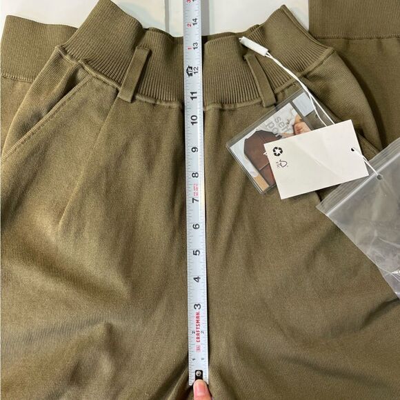 NEW Self-Portrait Khaki Knitted Joggers with Belt Size 4 - Picture 11 of 13